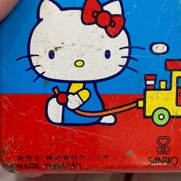 Sanrio Hello Kitty Mini Metal Lunchbox Vintage 70s - Picture 6 of 11
